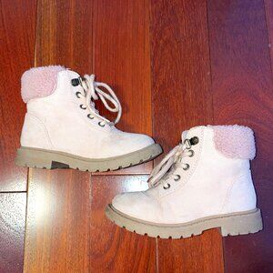 Toddler Girl Light Pink Faux Suede Boots 8T